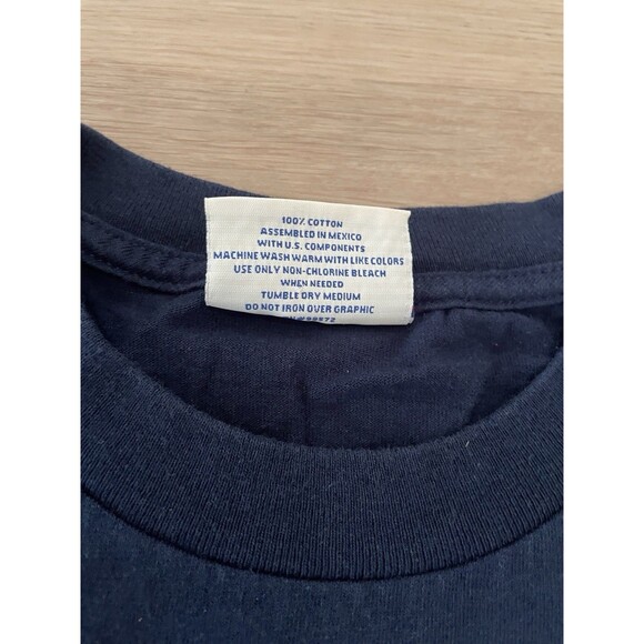 VTG Michigan Wolverines Crewneck Y2K T Shirt Big UofM Maize Blue Cotton XL - Picture 4 of 7